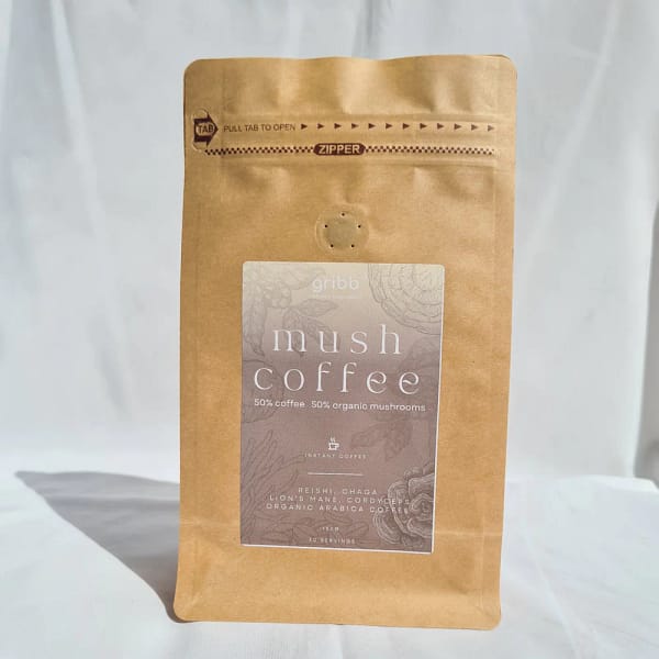 MushCoffee, a blend of coffee and medicinal mushrooms.